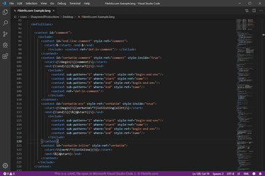 微软Visual Studio Code 1中的。lang文件的截图