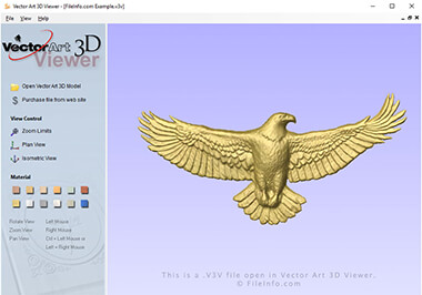 矢量艺术3D查看器中的。v3v文件的截图