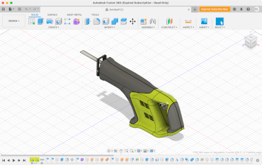 Autodesk Fusion 360中。f3d文件的截图