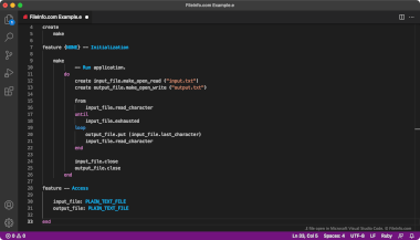 Microsoft Visual Studio Code中的.e文件的截图